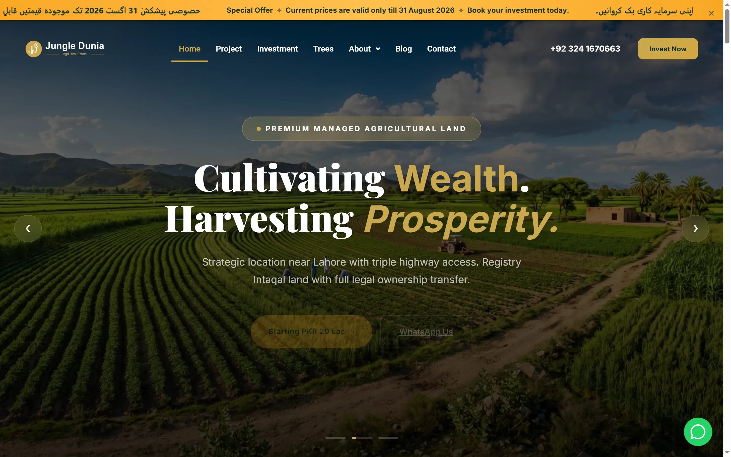 The Jungle Dunia agroforestry and land investment website